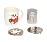 Coffret Mug de Noël avec pochoirs et saupoudreuse