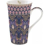 Coffret Mug en Porcelaine - EASYLIFE - 600 ml - Bleu - Doré - Design Contemporain