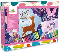 Coffret Multi Activités Artistiques XXL Sycomore Artissimo, Aquarelles Pastels Acrylique, Dès 7 Ans, 12 Tableaux Féériques