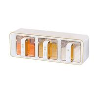 Coffret mural à 3 grilles, récipient de stockage d'assaisonnement en ABS avec autocollants d'étiquette de cuillère, organisateur mural peu encombrant pour la cuisine à domicile,