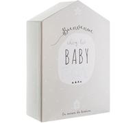 Coffret naissance forme maison 10 tiroirs - Boîte à souvenirs de bébé - Vert