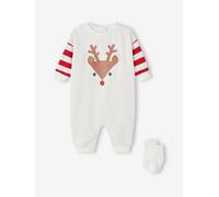 Coffret Noël dors-bien renne + chaussettes bébé écru 3M(60CM)
