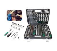 Coffret outil polyvalent 216 Pièces 1/4 "3/8" 1/2 "ensemble Clés À Douille Ensemble D'outils Mécaniques Clé Réparation Automatique liquet Outil Voiture En Acier Outils À Main