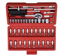 Coffret outil polyvalent Jeu De Clés À Douille 46 Pièces Outil De Réparation Automobile Moto Domestique Cliquet Couple Pour Combo Boîte À Outils Mécaniques