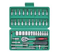 Coffret outil polyvalent Jeu Douilles 1/4 Pouces Outil Réparation Automobile ynamométrique À Cliquet Pour Combo Ensemble Réparation Outils Manuels À Cliquet Et Étui