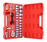 Coffret outil polyvalent Jeu D'outils Mécaniques 32 Pièces Douilles Profondes Et Standard À Entraînement 1/2 Pouces Jeu Clés À Cliquet Kits D'outils Mécaniques La Réparation Automobile