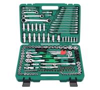 Coffret outil polyvalent Kit D'outils Réparation Automobile 150 Pièces Jeu Clés À Douille 1/4 "1/2" 3/8" Étui Kit Bricolage Et Automobile Pour La Maison Et La Voiture