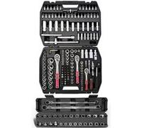 Coffret Outils Kraft Muller CRV 171 pièces Douilles, Cliquets, 2 clés Flex de 14 et 19mm, avec 25 emboûts, Chrome vanadium Chrome G