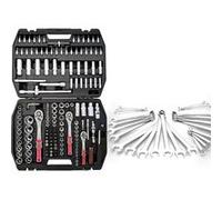 Coffret Outils Kraft Muller de 171 pièces Douilles, Cliquets, 25 clés plates à oeillets 6 à 32mm, haute qualité, chrome vanadium Chrome