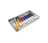 Pebeo Set de 10 peintures à l'huile Fine + Pinceau Brosse - 10 x 20 ML