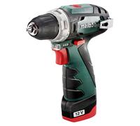 Perceuse visseuse Powermaxx BS Basic 12V - METABO - avec 2 batteries 2.0 Ah + chargeur + coffret - 600984500
