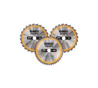 Coffret plastique de 3 lames Ø250mm DEWALT DT1963-QZ Carbure Construction pour scie circulaire stationnaires : DT1952x2, DT1959
