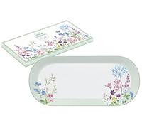 COFFRET PLAT A SERVIR 33,5X15CM EN PORCELAINE FLORAISON