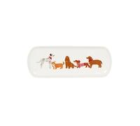 Coffret plat rectangulaire Ouaf 14x36,5 cm - - Crème / Ivoire - Porcelaine