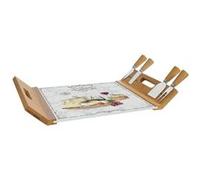 Coffret Plateau à fromages 4 couteaux Verre Bambou