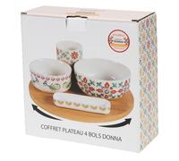 Coffret plateau et ses 4 bols donna