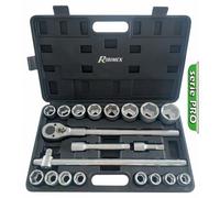 Coffret poids lourd 21 pièces à douilles 6 pans - RIBIMEX - PRKOUT21PL