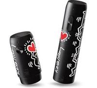 Coffret pompe et tire bouchon électrique keith haring - Vacuvin - Noir - Plastique Noir
