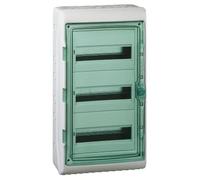 Coffret pour appareillage modulaire Mureva Schneider Electric - 3 rangées - 12 modules - IP65 - En saillie