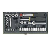 Proxxon Coffret de douilles métriques 23080 - 1/4 (6.3 mm) 36 pièces avec cliquet