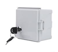 Coffret pour prise Murale 86 Type Ouverture Grand Angle Coffret(White) | Étanchéité IP44, protection pluie et pour poussière, serrure intégrée, matériau PC , usage extérieur