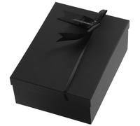 Coffret Présent en Papier Noir, Boîte D’emballage Élégante 1 Pièce | Surface Lisse et Légère, Format Portable, pour Offrir Bijoux ou Cosmétiques