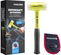 Coffret promotionnel Marteau SUPERCRAFT D50 avec manche en acier incassable, revêtement jaune fluorescent et support pour marteau PARAT | EH 3377s001