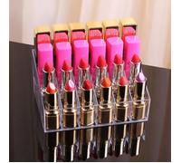 Coffret Rangement Maquillage Présentoir Rouge à Lèvres Porte 24 Grid-keeper