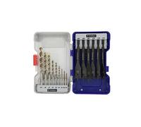 Coffret Ranger 15 Pièces Bois Forets Bois Ø2-2,5-3-4-5-6-7-8-10 mm + Mèches Plates Ø14-16-18-20-22-24mm