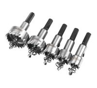 Coffret Scie Cloche 5PCS Scie Trépan en HSS Cobalt Ø16/18 5/20/25/30mm Scie Cloche en Acier Haute Vitesse Alliage Acier Acier I
