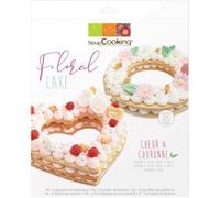 Coffret - SCRAPCOOKING - Coeur & Couronne - 2 gabarits - Bois brut - Cœur 26 x 23,5 cm Ø 24 cm