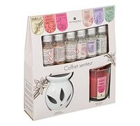 Coffret Senteur 8 pièces 1 Brûle Parfum 6 Flacons d'huile parfumée 1 Bougie parfumée - Atmosphera