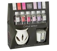 Atmosphera - Coffret senteur - brûle - parfum - 6 huiles - bougie fruits rouges