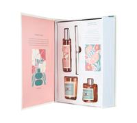 HOME DECO FACTORY, BO0182, Bougie parfumée élégante en coffret, design raffiné, parfum envoûtant pour une ambiance chaleureuse, idéale pour toutes les occasions - Taille : 19 cm, Blanc, Rose, Vert