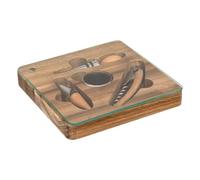 Coffret Sommelier 4 Pièces "Jules" 16cm Marron