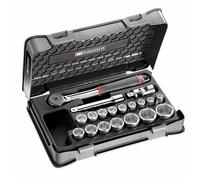 Coffret standard 19 pièces - cliquet - douilles - S 161-2P6PB FACOM