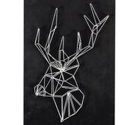 Coffret String Art - Tableau noir Cerf art filaire 30 x 22 cm Noir G