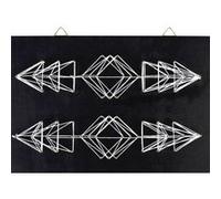 Coffret String Art - Tableau noir Flèches déco art filaire 30 x 22 cm Noir G