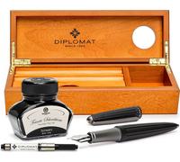 Coffret stylo plume Diplomat Aero noir avec encre, épaisseur M