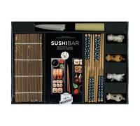 Coffret Sushi Bar - Contient : Des Baguettes En Bois, Des Porte-Baguettes Kawaï, 1 Couteau À Sushi, 1 Natte En Bambou Pour Maki Et 1 Livre De Recettes
