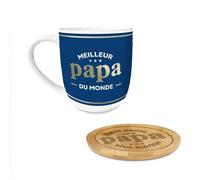 COFFRET TASSE BLEUE DESSOUS BOIS PAUSE PAPA