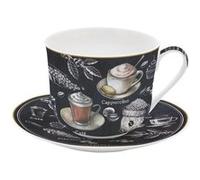 Coffret Tasse Déjeuner Barista 40 cl - Porcelaine - Soucoupe assortie