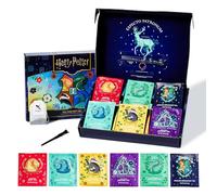 Coffret Thé Harry Potter - 48 sachets en 6 variétés, bâtonnet | 48 sachets de thé vert et noir en 6 variétés avec bâtonnet mélangeur - sous licence officielle