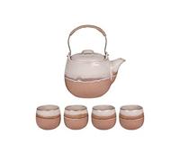 Coffret théière 0,8L avec 4 gobelets camel