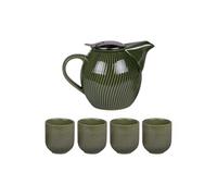 Coffret théière 0,9L avec 4 gobelets Mao vert