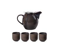 Coffret théière Nature & Découvertes Mao noir 0,9L et 4 gobelets
