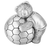 Coffret Tirelire Petit Ours Ballon de Football pour garçon, décoration de Chambre Enfant, Cadeau baptême garçon, Tirelire à Monnaie pour intérieur Maison