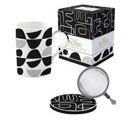 Coffret tisanière - EASYLIFE - Graphiti - Porcelaine - Inox - 35 cl