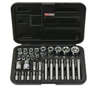 Coffret TORX® percé, 1/4" - 3/8" - 1/2" - E4 à E24 - T20 à T55 - 30 pcs KS TOOLS 922.4301