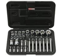 Coffret TORX® percé, 1/4" - 3/8" - 1/2" - E4 à E24 - T20 à T55 - 30 pcs KS TOOLS 922.4301